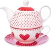 Orion Théière Pot + tasse avec soucoupe POINTS CŒURS Voir les images du produit 1
