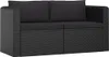vidaXL 2-częściowa sofa ogrodowa z poduszkami z czarnego Podgląd zdjęcia produktu 7