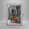 Gerahmtes Poster - Schwarzer Rahmen - Rot Fahrrad Allee - Produktbild-Vorschau 5