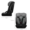 A size chart for a car seat, showing dimensions in centimeters. Podgląd zdjęcia produktu