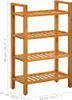 vidaXL Věšák na boty se 4 policemi 50x27x80 cm Dubový masiv Náhled obrázku produktu 5