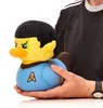 A person is holding a plush toy duck dressed as the character Spock from Star Trek. Voir les images du produit