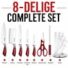 Set de couteaux 9 pièces – Bloc à couteaux en acier Voir les images du produit 2
