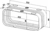 Technical drawing with dimensions of a product. Anteprima dell’immagine prodotto