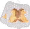 Mr. & Mrs. Panda Topflappen Igel händchenhaltend - Grau Produktbild-Vorschau 1