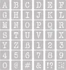 Alphabet Malschablonen Set 42 Stück, 7 cm Buchstaben & Produktbild-Vorschau 3