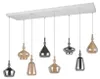 Závěsná lampa, kov, bílá, matná, E14, 8 světel, D 115 cm Náhled obrázku produktu 5