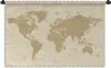 MuchoWow® Wandteppich Wandbehang Weltkarte - Vintage - Produktbild-Vorschau 1
