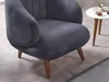 Sessel - Bouclé-Stoff - Anthrazit - JANINA Produktbild-Vorschau 4