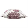 Dekokissen 40x40cm Blumenmuster (Silbergrau - Bordeaux) Produktbild-Vorschau 3