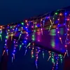 LED Eiszapfen Lichtervorhang Bunt Lichterkette 8 Lichtmodi Produktbild-Vorschau 7