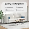 vidaXL Coussin bolster 2 pièces bleu Ø 15 x 40 cm tissu Voir les images du produit 6