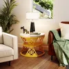A living room scene with a side table, lamp, and chairs. Produktbild-Vorschau