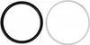 Two rings, one black and one white, are shown against a white background. Produktbild-Vorschau