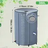 JOIEYOU 380 Liter Regentonne PVC Regenwassertonne Regenfass Produktbild-Vorschau 2