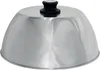A stainless steel grill lid with a black handle is shown against a white background. Podgląd zdjęcia produktu