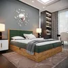A bedroom scene featuring a bed, nightstands, and a bookshelf. Podgląd zdjęcia produktu