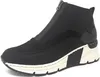 A black high-top sneaker with a zipper closure and a white sole, presented against a white background. Produktbild-Vorschau