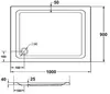 Schulte Duschwanne Adria 100x90 cm, Sanitäracryl Weiß, Set Produktbild-Vorschau 5