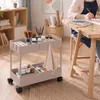 Carrello Relaxdays, 2 ripiani, carrello da servizio, Anteprima dell’immagine prodotto 5