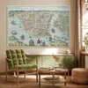 MuchoWow® Poster Geschichte - Karte - Jahrgang 180x120 cm - Produktbild-Vorschau 3