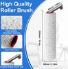 A marketing image showing a roller brush with dimensions and close-ups of its features. Anteprima dell’immagine prodotto