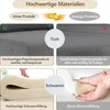 Comparison of materials used in a product, showing fabric and foam. Produktbild-Vorschau