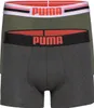 Herren Boxershorts Puma Placed Logo Boxer 2er-Pack Army Produktbild-Vorschau 1