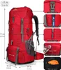 70L Rucksack Camping Wandern Trekking Reise Rot mit Produktbild-Vorschau 2