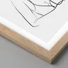 Gerahmtes Poster - Rahmen in heller Eiche - Frau Linien Produktbild-Vorschau 2