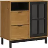 vidaXL Příborník s prosklenými dveřmi FLAM 80x40x80 cm z Náhled obrázku produktu 1