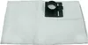 A white vacuum cleaner bag with a black adapter attached to it, lying flat on a white background. Produktbild-Vorschau