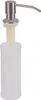 A product shot of a soap dispenser with a white plastic bottle and a silver pump mechanism. Produktbild-Vorschau