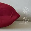 Lionmood Premium Samt Kissenbezug Bordeaux 45x45cm -1er- Produktbild-Vorschau 3