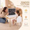 COSTWAY Kinderbureau met stoel, kinderschrijftafel met Productafbeelding-voorbeeld 5