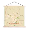 MuchoWow® Textilposter Stadtplan - Schweinfurt - Stadtplan Produktbild-Vorschau 1