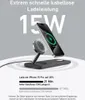 A charging station with a phone on it, showing charging speed information. Produktbild-Vorschau