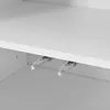 A close-up view of two push-to-open mechanisms mounted under a white shelf. Náhľad obrázku produktu