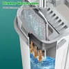 A cutaway diagram of a mop bucket system showing the washing mechanism. Produktbild-Vorschau