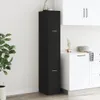A black apothecary cabinet stands in a modern kitchen setting next to a white cabinet and a potted plant. Produktbild-Vorschau