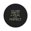 MuchoWow® Mauspad Mousepad Perfekt - Gold - Weiß - Zitate Produktbild-Vorschau 1
