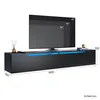 Meuble TV SONNI noir brillant 180 x 35 x 30 cm, équipé Voir les images du produit 4
