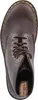 A top-down view of a brown leather boot. Voir les images du produit