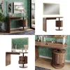 Schminktisch Vicco Lara Eiche rustikal 120 cm mit Produktbild-Vorschau 8