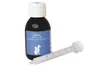 A bottle of veterinary medicine and a syringe are placed on a white background. Produktbild-Vorschau