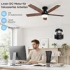 Deckenventilator mit Beleuchtung Schwarz Ø106cm H22cm 40W Produktbild-Vorschau 13
