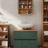 Badmöbel-Set Vicco Irma Grün/Goldkraft Eiche 4 Teile, mit Produktbild-Vorschau 5