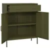 vidaXL Úložná skříň olivově zelená 80x35x101,5 cm ocelová Náhled obrázku produktu 4