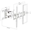 Maclean TV Wall Mount 43-100'' MC-423 80kg Náhled obrázku produktu 6