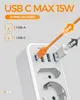 Rozbočovač 6 v 1 s USB-C a 3×USB-A, 2500 W, Tessan Náhled obrázku produktu 5